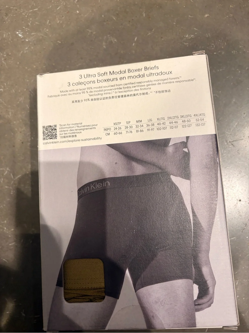 Calvin Klein microfiber stretch ultra soft modal boxer brief ,3 pack new